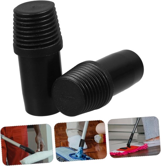 Verlengstukadapter Bezemsteel - Dweilpaal Adapter - Schoonmaken Thuis - Stevig Plastic Materiaal - 560 cm - Zwart — afbeelding 5