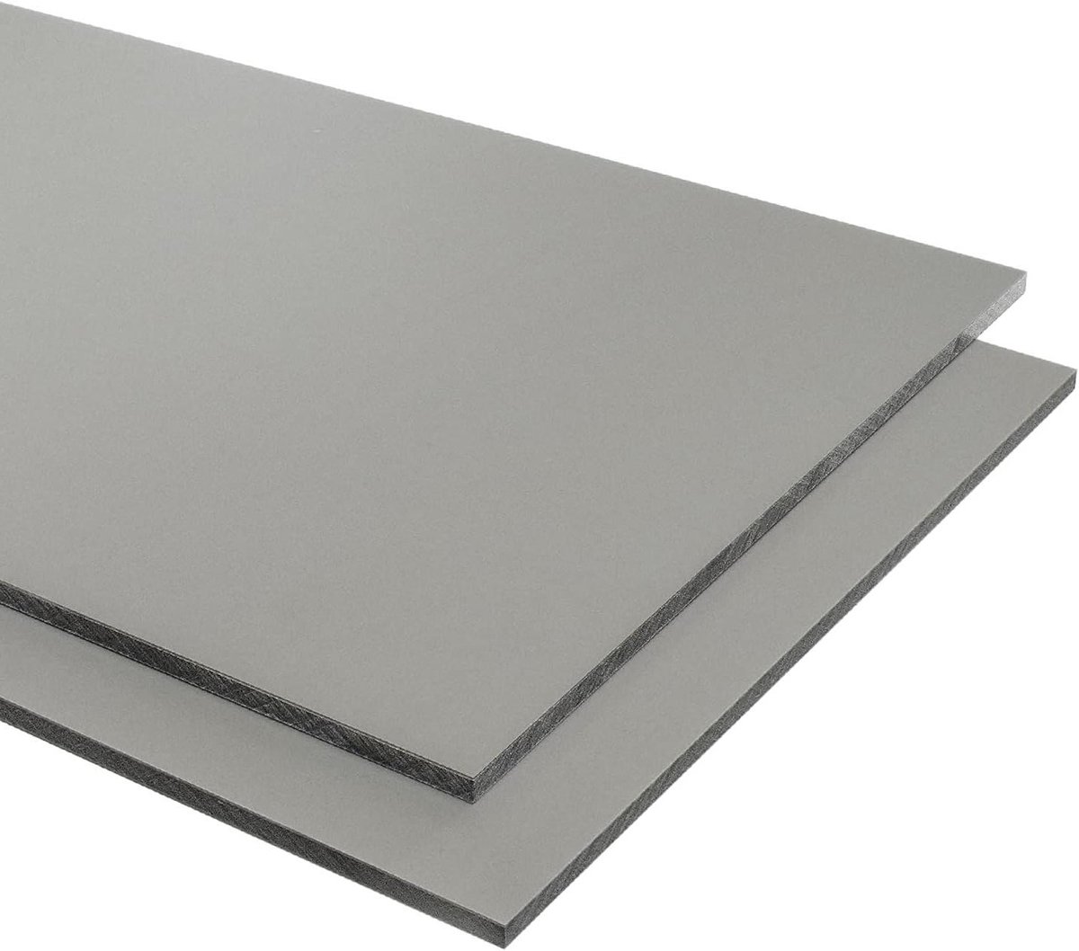 HPL Plaat Weerbestendig - Fassade Paneel - Buiten Toepassing - Dubbelzijdig Decor - 100 x 50 cm - Stofgrijs