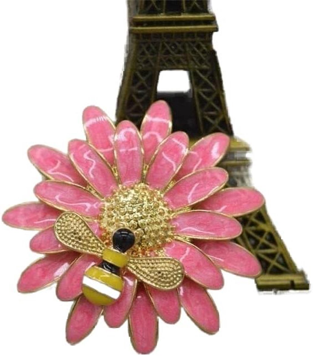 Broche Bloem - Sieraden Pin - Kleding Accessorize - Vintage Stijl - 37x37 cm - Metaalkleur