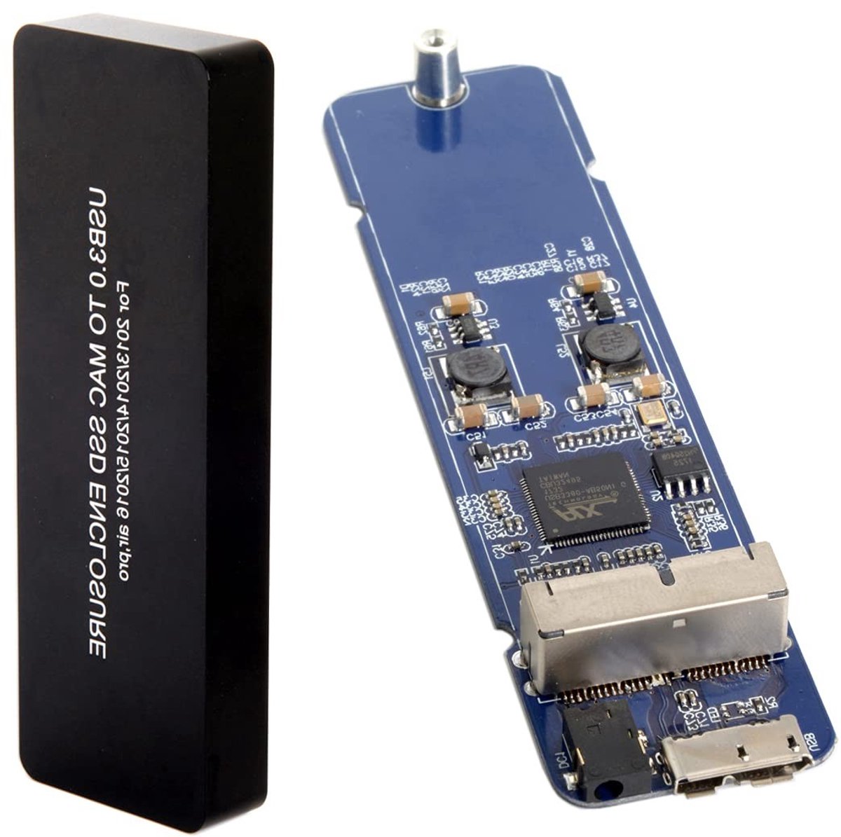 Zwarte harde schijf behuizing USB 3.0 voor 16+12 pin - Draagbare SSD voor MacBook Air en Pro 2013-2016 met snelle gegevensoverdracht