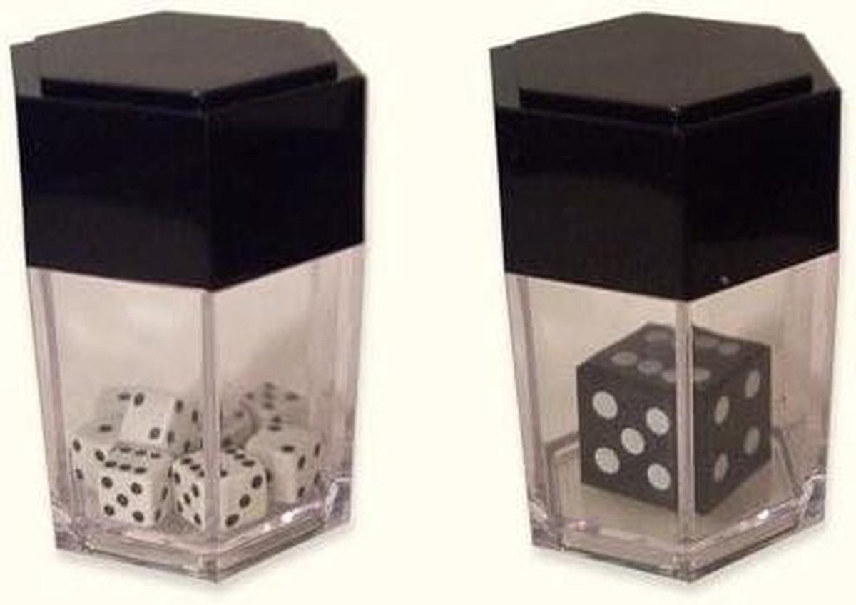 Dobbelsteen Bom - Explosie Dobbelstenen - Goocheltruc Presenteren - Zichtbaar Effect - 7 cm houder - Zwart