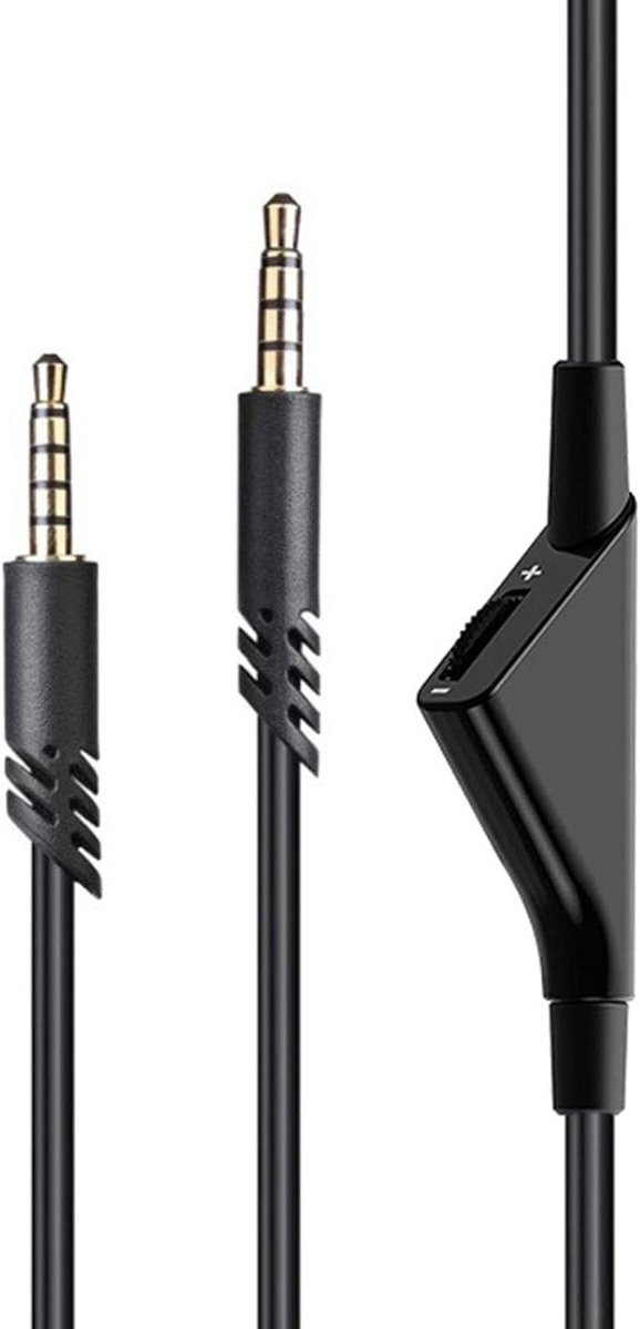 Audio Kabel - Vervangende Snoer - Gaming - Zuurstofvrije Koperen Kern - 2 meter - Zwart