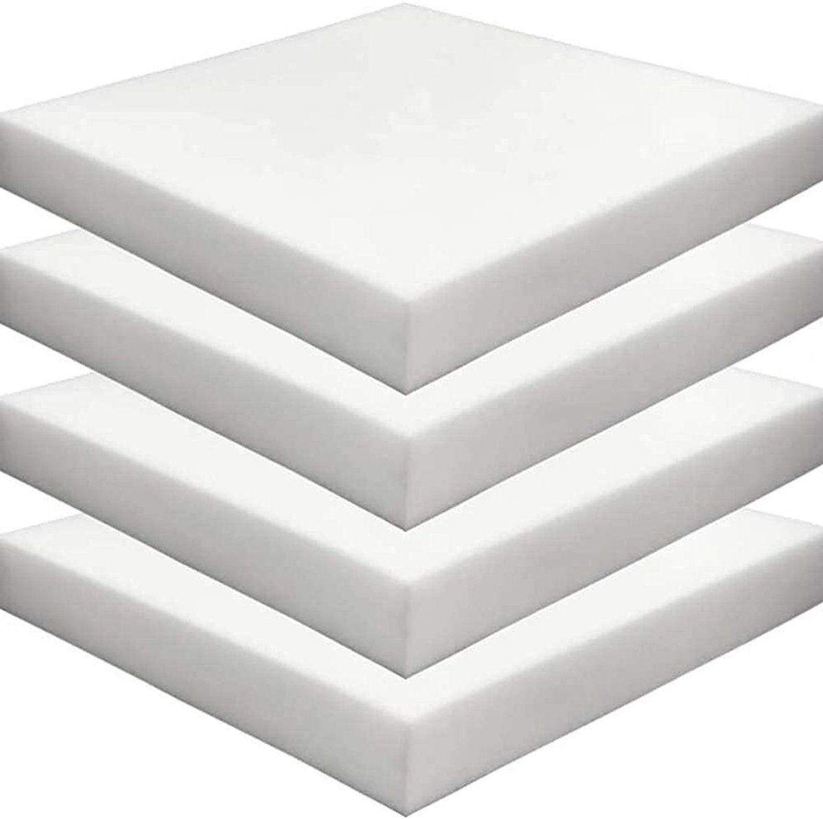 Vierkant Schuimkussen - Zitkussen Stoel - Comfortabel Zitten - Hoge Dichtheid Schuim - 40x40cm - Grijs