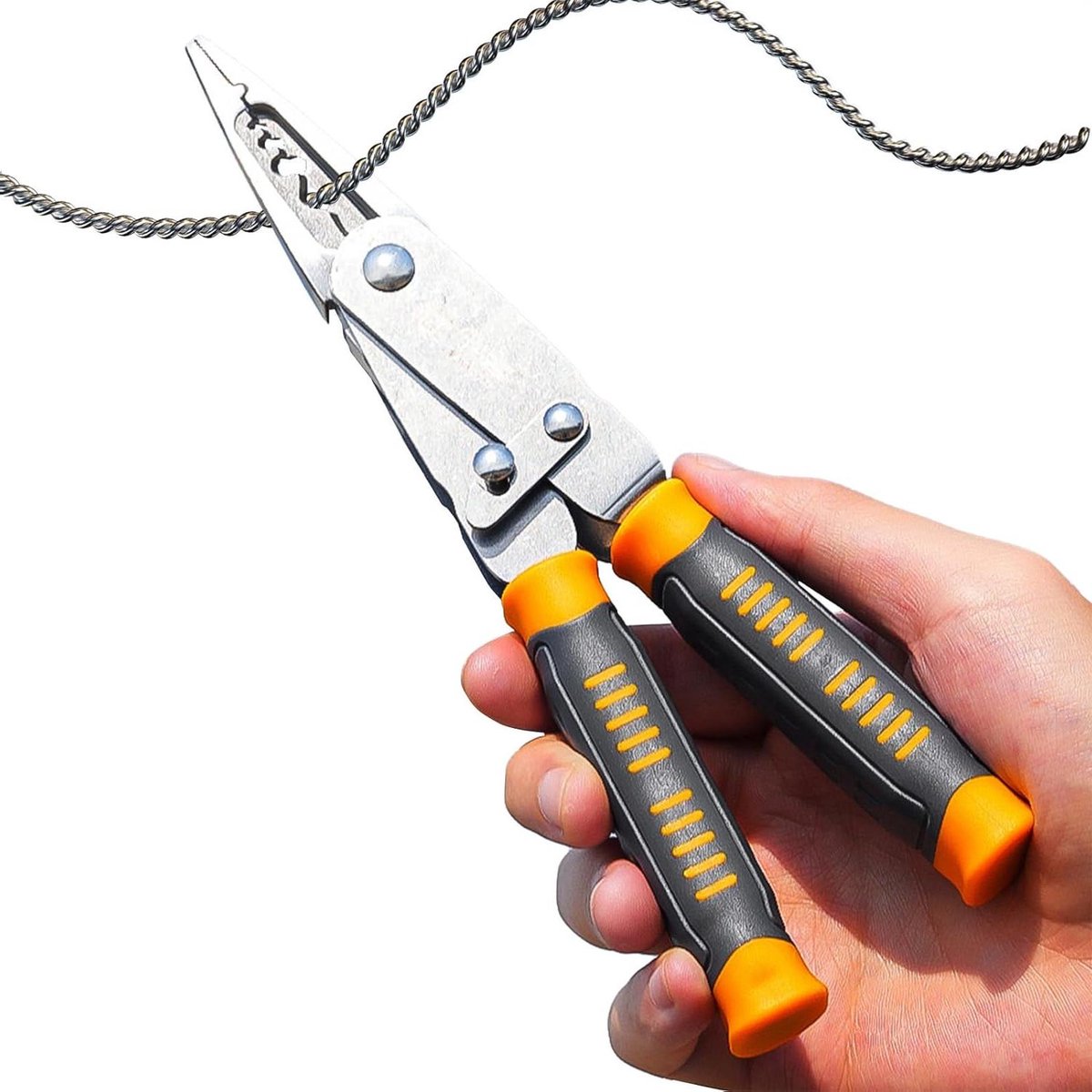 Elektrische Draadstripper - Tang Kabel Stripper - Elektrisch Werk - Multifunctioneel Ontwerp - 20.8 cm - Grijs