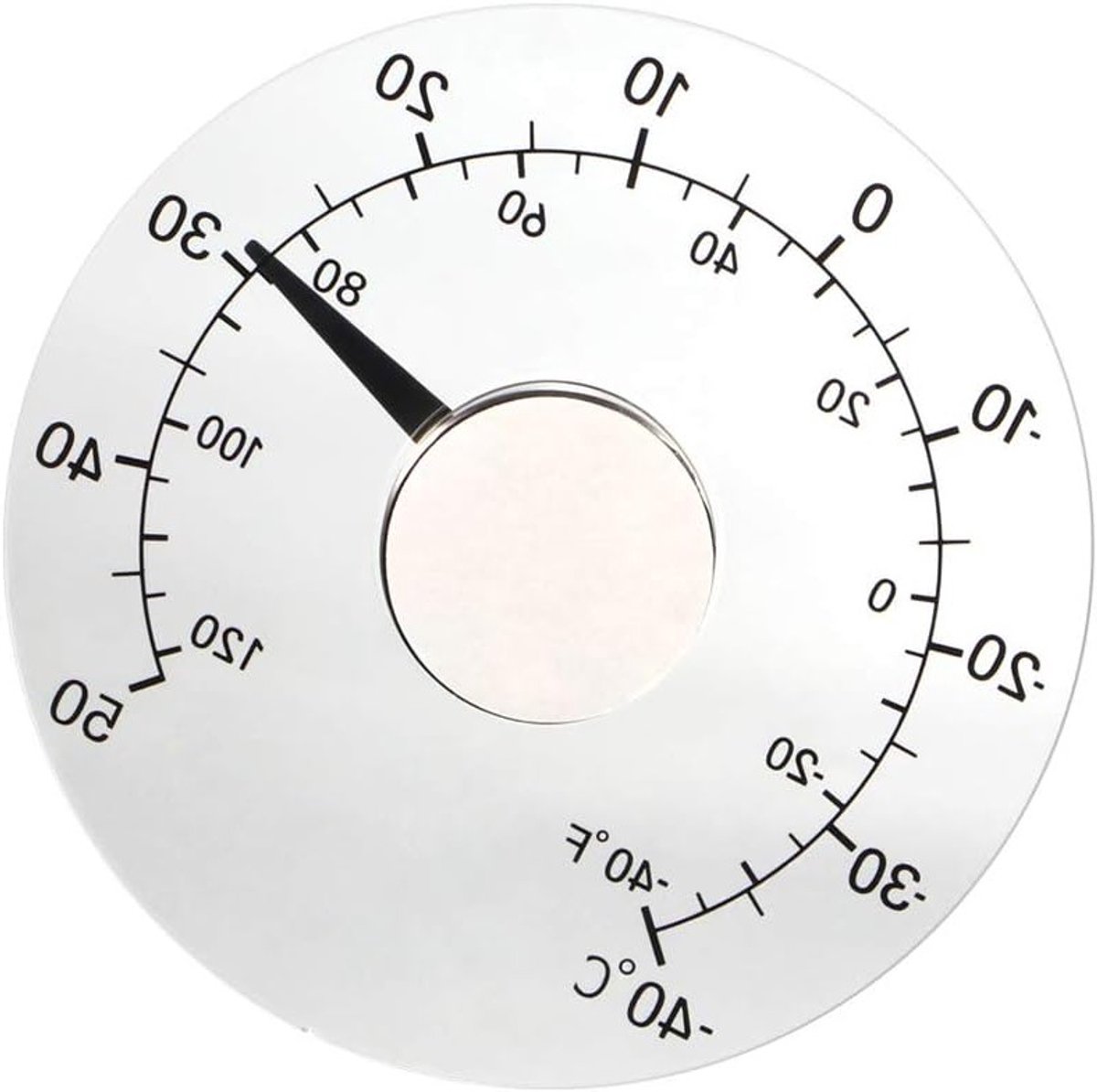 Thermometer voor Raam en Muur, Binnen en Buiten Gebruik, Zelfklevend en Waterdicht, Temperatuurweergave met Duidelijke Wijzer