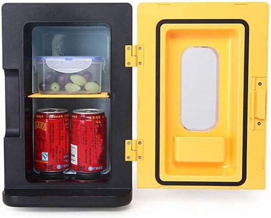 Mini Koelkast - Koelbox Verwarmer - Dranken Koelen - Thermo-elektrisch Systeem - 10 Liter - Geel van MINI — afbeelding 3