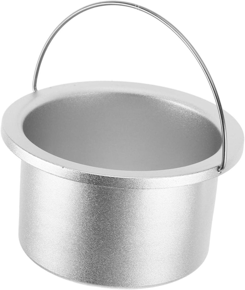 Waxverwarmer Pot - Binnenpot Harsverwarmer - Ontharen Thuisgebruik - Gelijkmatige Verhitting - 13.2 x 10.8 x 7 cm - Zilver