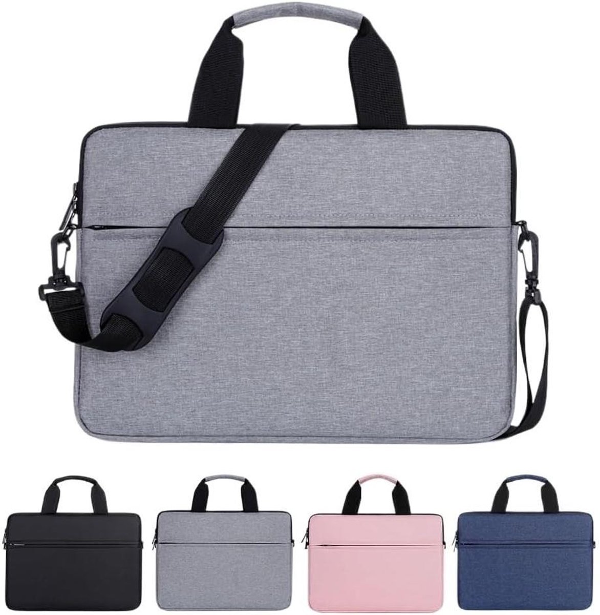 Laptoptas - Schoudertas Tablet - Zakelijk Transport - Waterafstotend Oxford - 15 inch - Blauw
