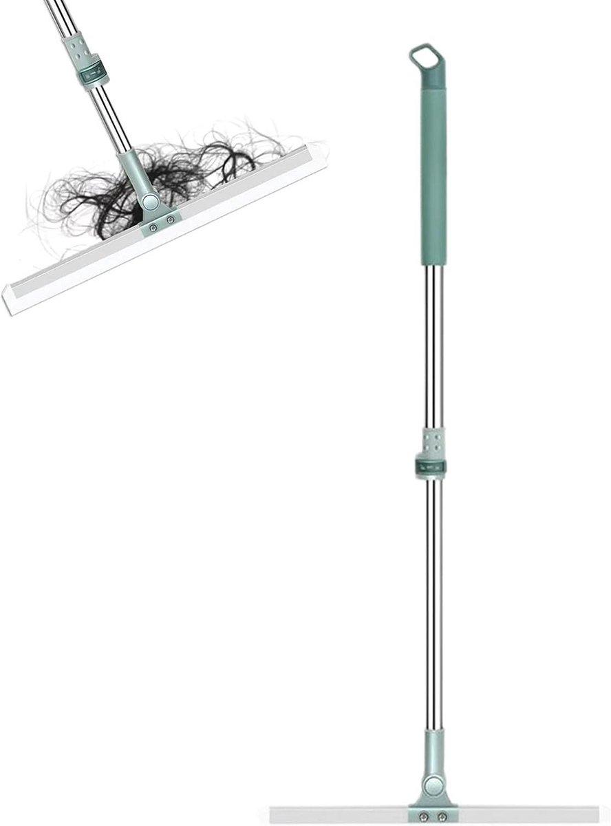 Vloertrekker - Rubberen bezem - Vloeren reinigen - Krasvrije schraper - 35 cm - Grijs