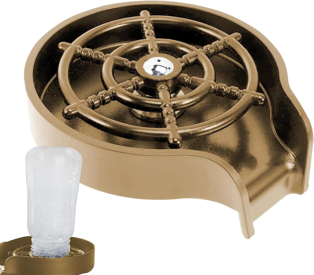 Automatische Glasreiniger - Spoelbak Reiniger - Glazen Wassen - 360 Graden Hogedruk - 13x14x4.5cm - Zwart