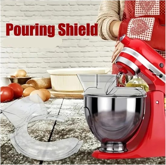 Mixer Spatbescherming - Mixer Deksel - Beslag Vangen - Secure Fit - 10x10x10 cm - Transparant — afbeelding 2