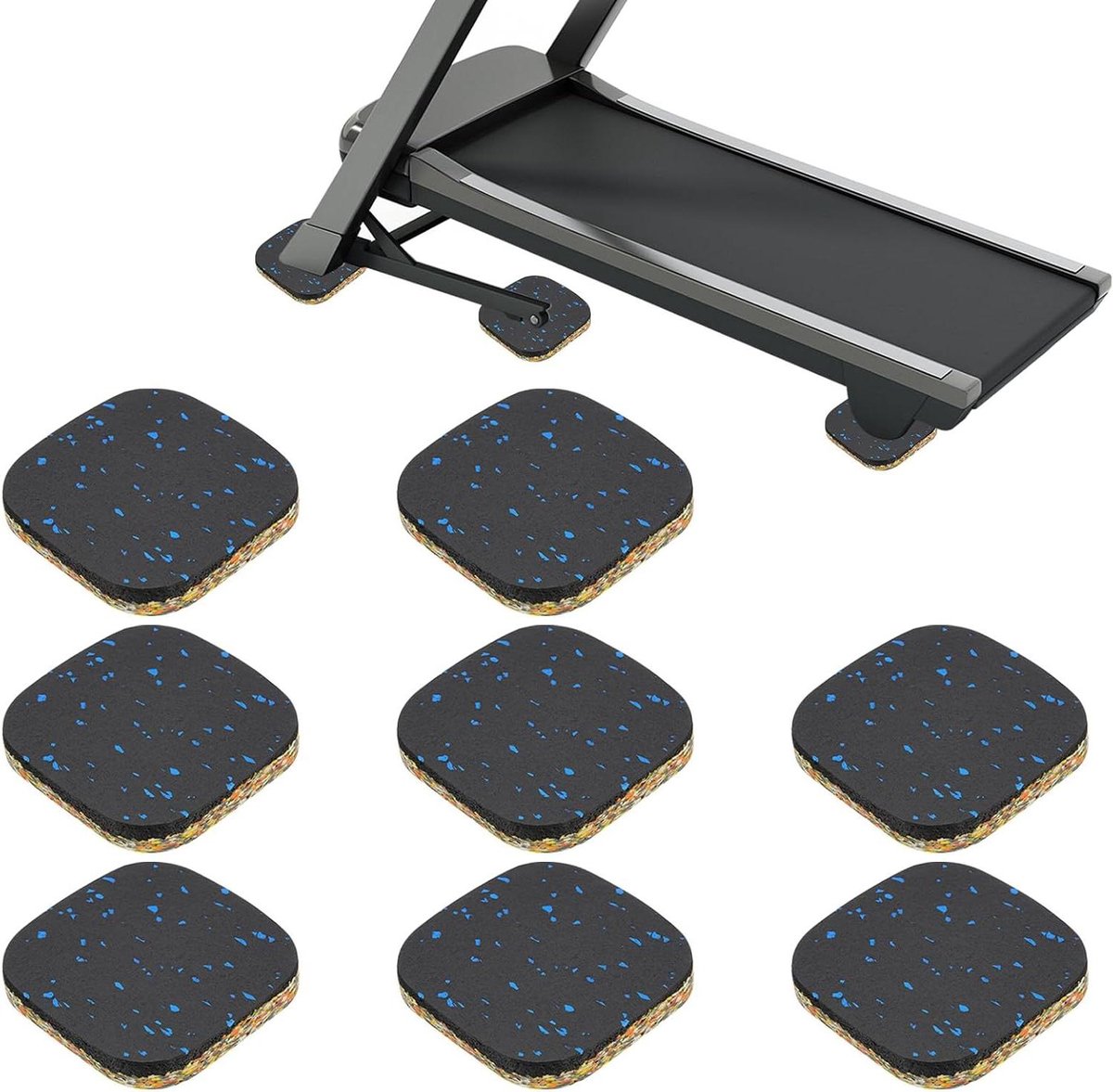 Loopbandmat Schuim - Vloerbeschermer Fitnessapparaten - Geluidsreductie Thuis - Hoge Dichtheid Schuim - 10 x 10 x 1.5 cm - Blauw