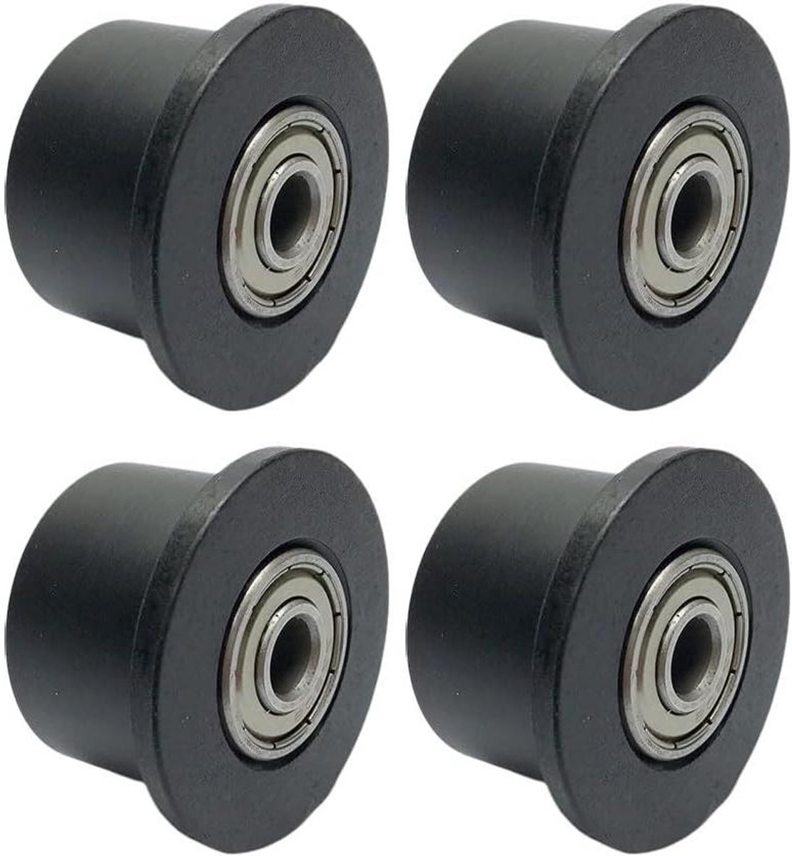 Roeiapparaat Katrollen - Fitness Katrollen Set - Fitnessapparaten Repareren - Metaal en Kunststof - 8 mm Binnendiameter - Zwart