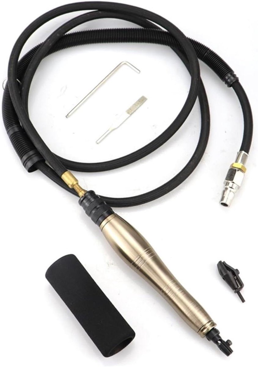 Pneumatische Vijl - Ultrasone Vijl - Metaal Bewerken - Lage Vibratie - 3 mm Boorkop - Grijs