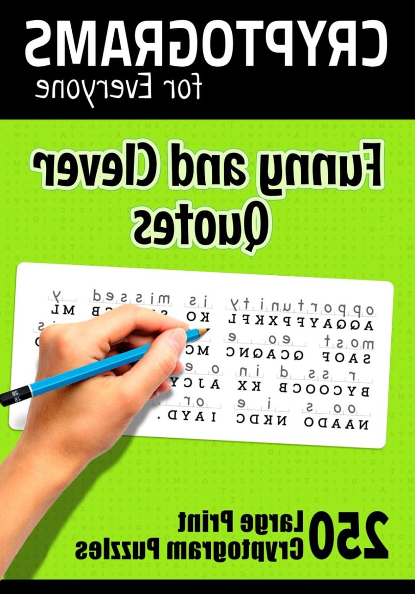 Cryptogram Puzzelboek - Woordraadsels Cijfertekst - Hersenen Trainen - 250 Grote Puzzels - 80 Pagina's - Niet Van Toepassing