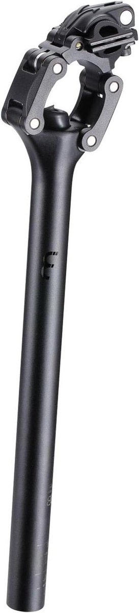 Zadelpen - Fietszadel Ondersteuning - Comfortabel Fietsen - Verstelbare Vering - 309 mm Diameter - Zwart