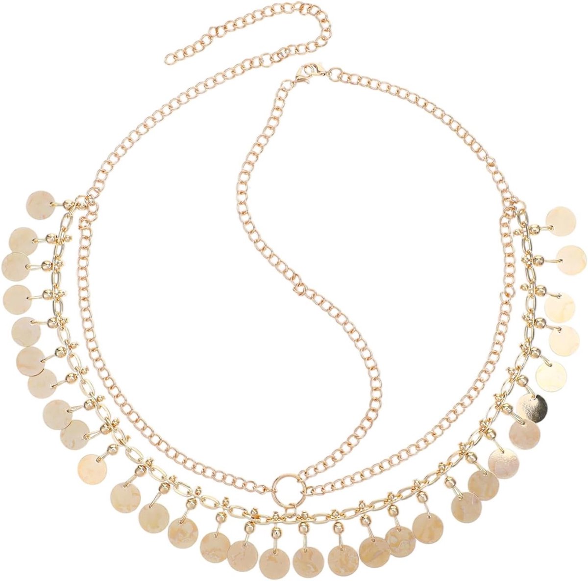 Gouden Hoofdsieraad voor Waarzegger Kostuum, Festival Outfit met Pailletten, Boho Tassen en Slang Hanger voor Bruiden en Feestelijke Gelegenheden