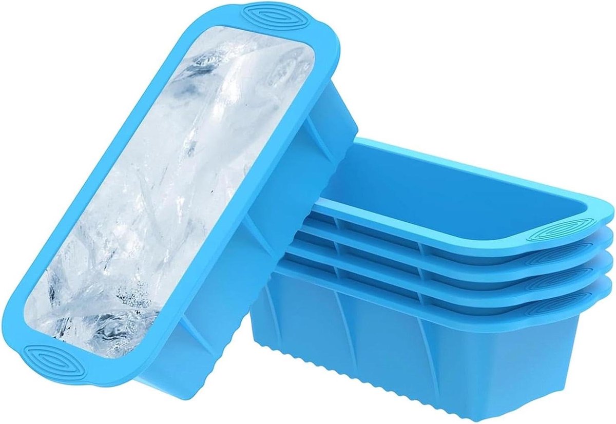 Grote IJsblokvorm - IJsbak Maker - Dranken Koelen - Moeiteloze Release - 25cm - Blauw