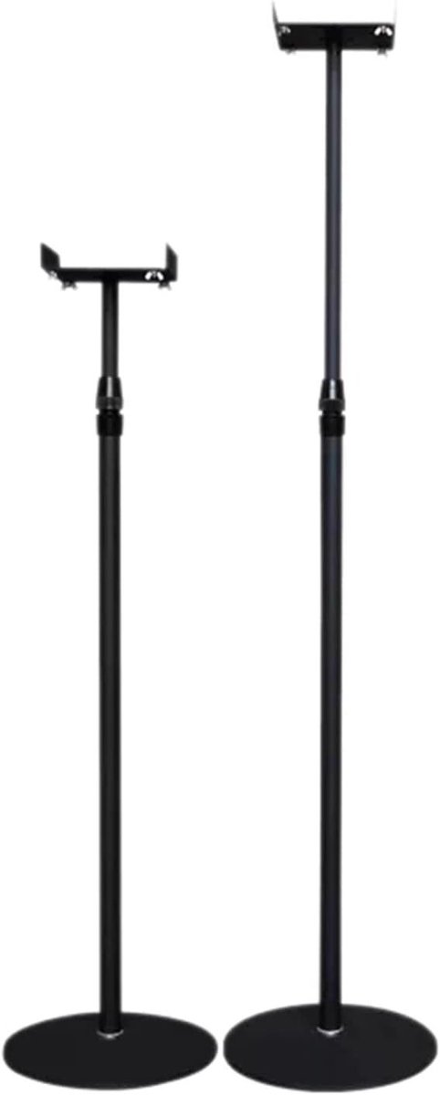 Luidsprekerstandaard - Audio Plank - Home Theater - Robuust Metalen Frame - Universeel - Zwart
