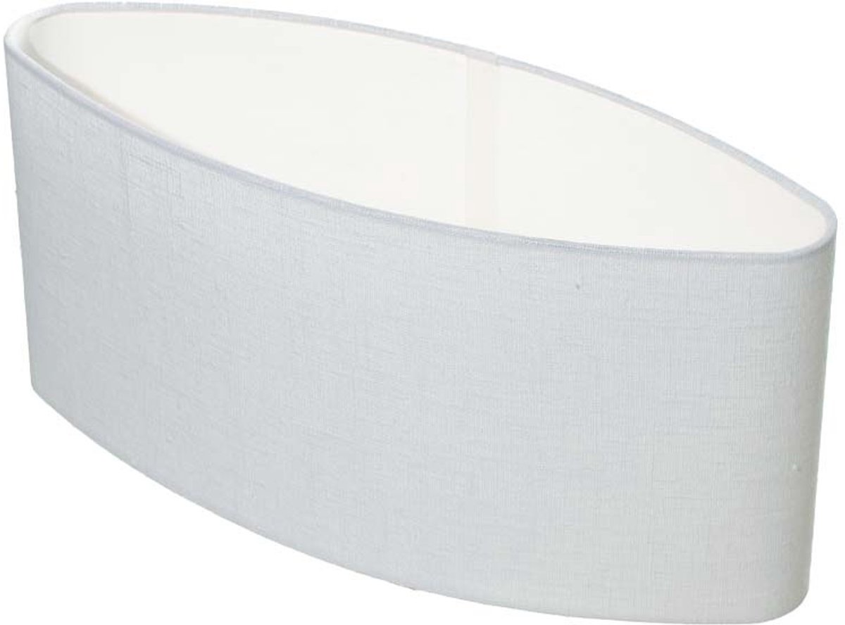 Lampenkap Ovaal Linnen Wit 45cm