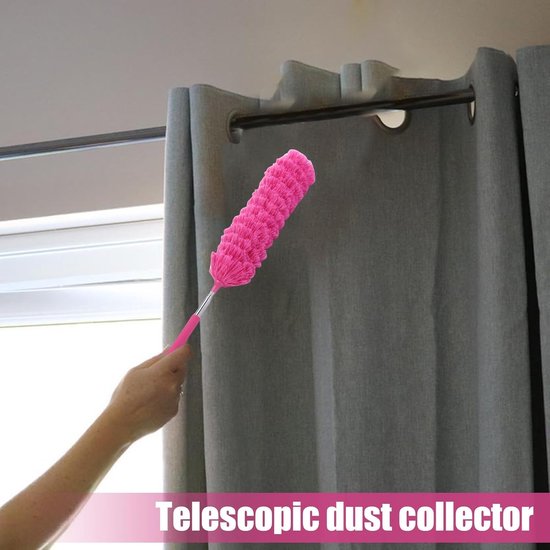 Telescopische plumeau - Stofwisser - Huis reinigen - Flexibele vezelkop - 38 cm - Meerdere kleuren — afbeelding 2