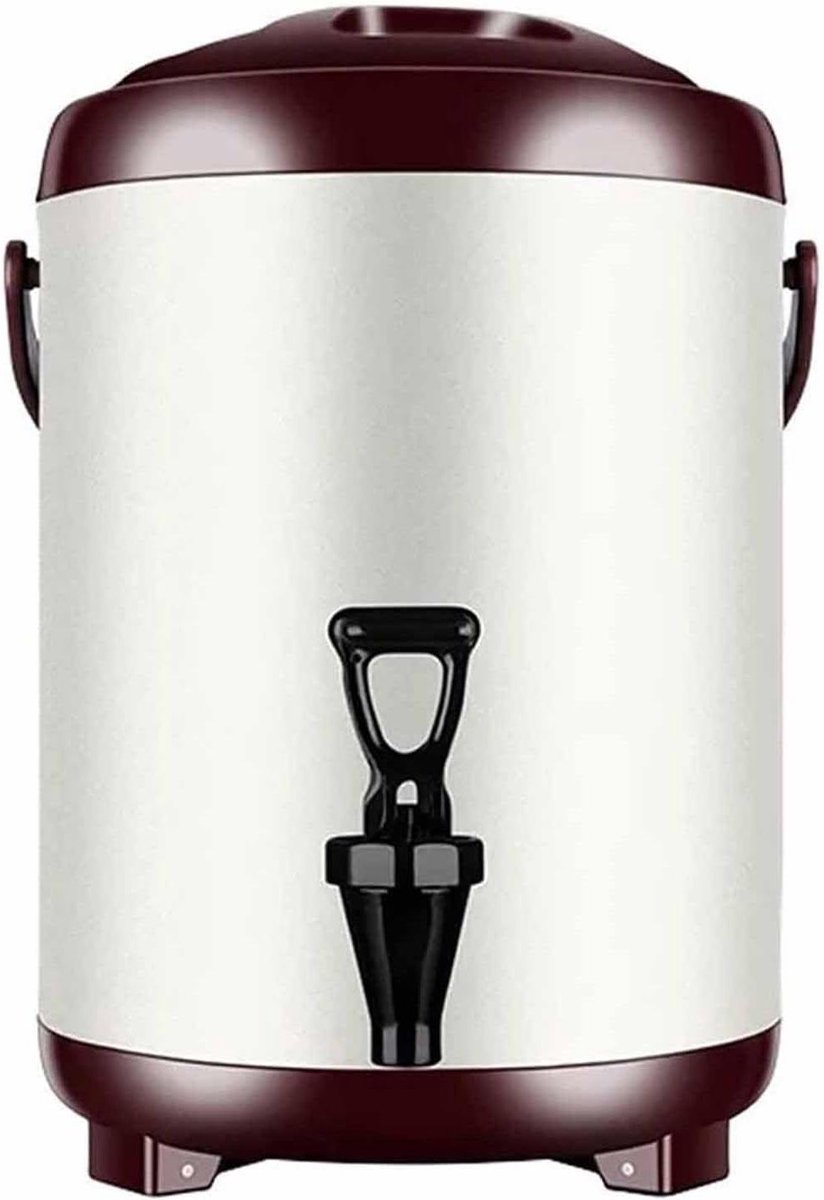 Warme Dranken Dispenser - Geïsoleerd Vat - Dranken Serveren - Roterend Dekselontwerp - 12 Liter - Zilver