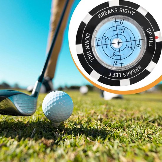 Golf Green Reader - Putting Analysator - Green Lees Hulp - Dubbelzijdige Technologie - 4x4x0.5 cm - Blauw — afbeelding 3