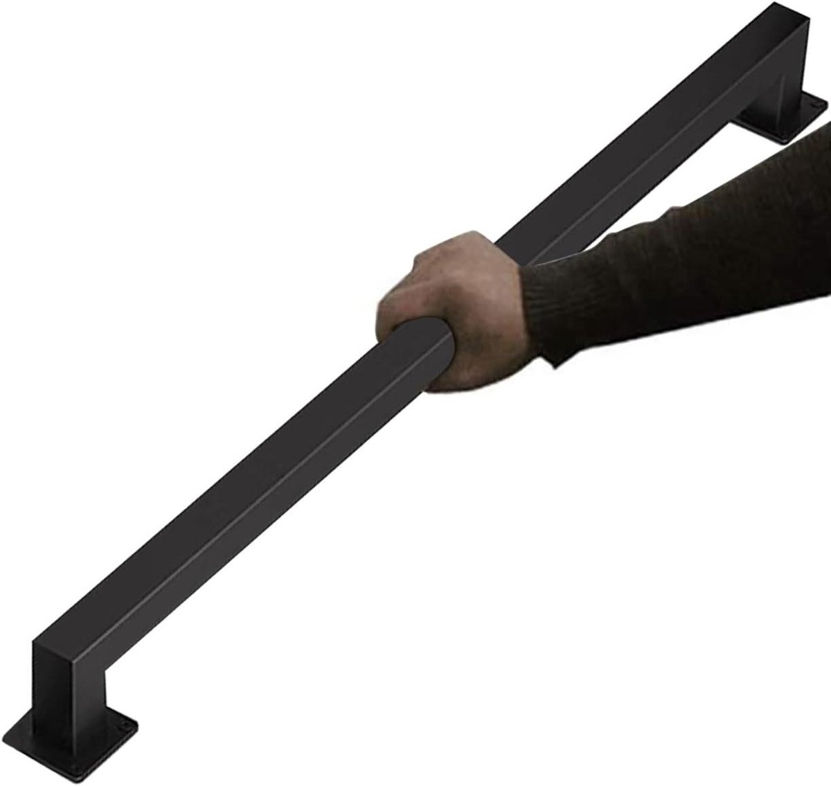 Trapleuning Metaal - Veiligheidssteun - Veilig Traplopen - Roestwerende Coating - 200 cm - Zwart