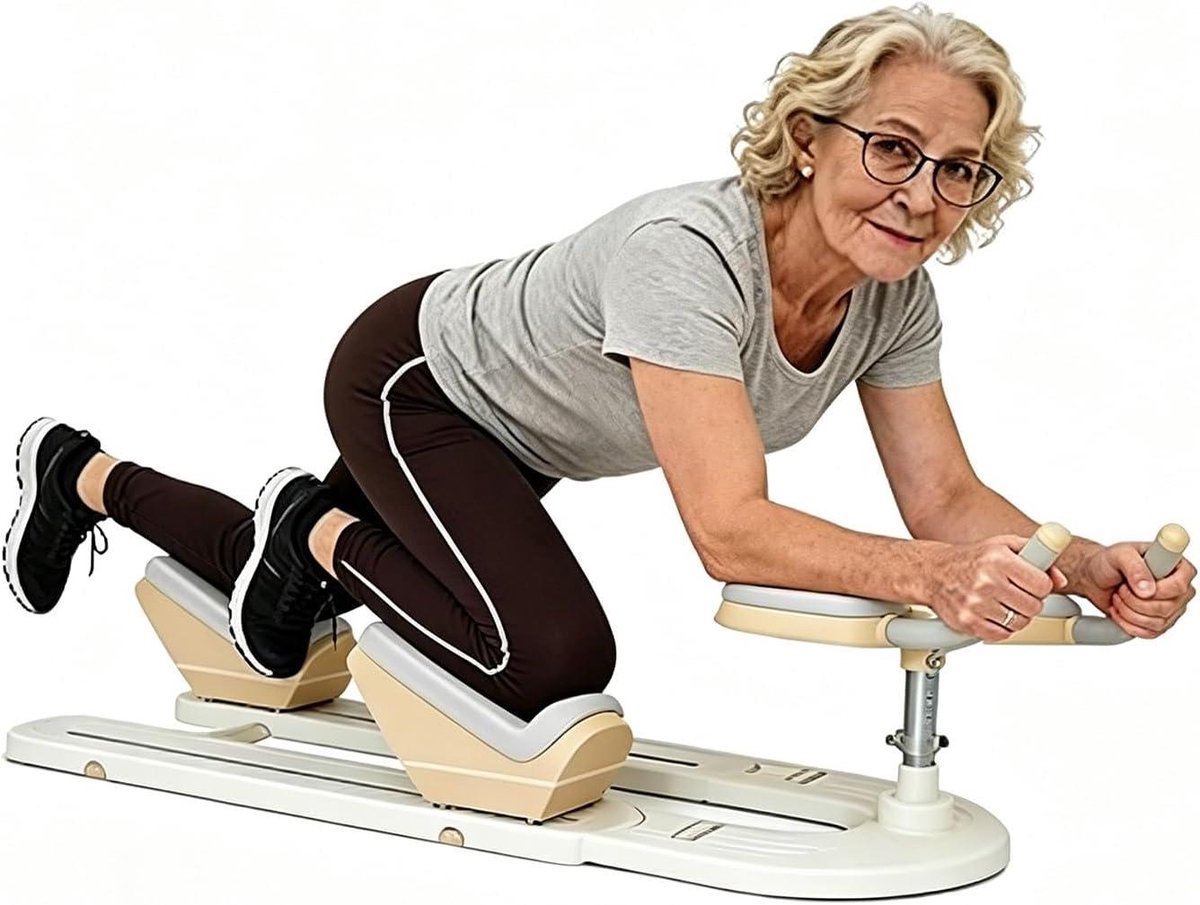 Rugstrekmachine - Wervelkolom trainer - Houding verbeteren - Geluidsarm ontwerp - 106 x 46 cm - Zwart