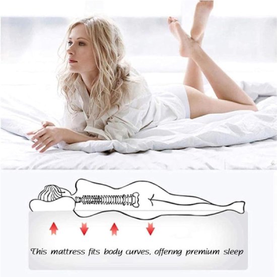 Japanse Vloermatras - Tatami Slaapmat - Comfortabel Slapen - Drielaagse Structuur - 100x200cm - Naturel — afbeelding 2