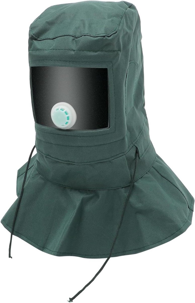 Stofkap - Werkhelm - Bescherming - Ademhalingsventielen - 21 x 20 x 10 cm - Groen