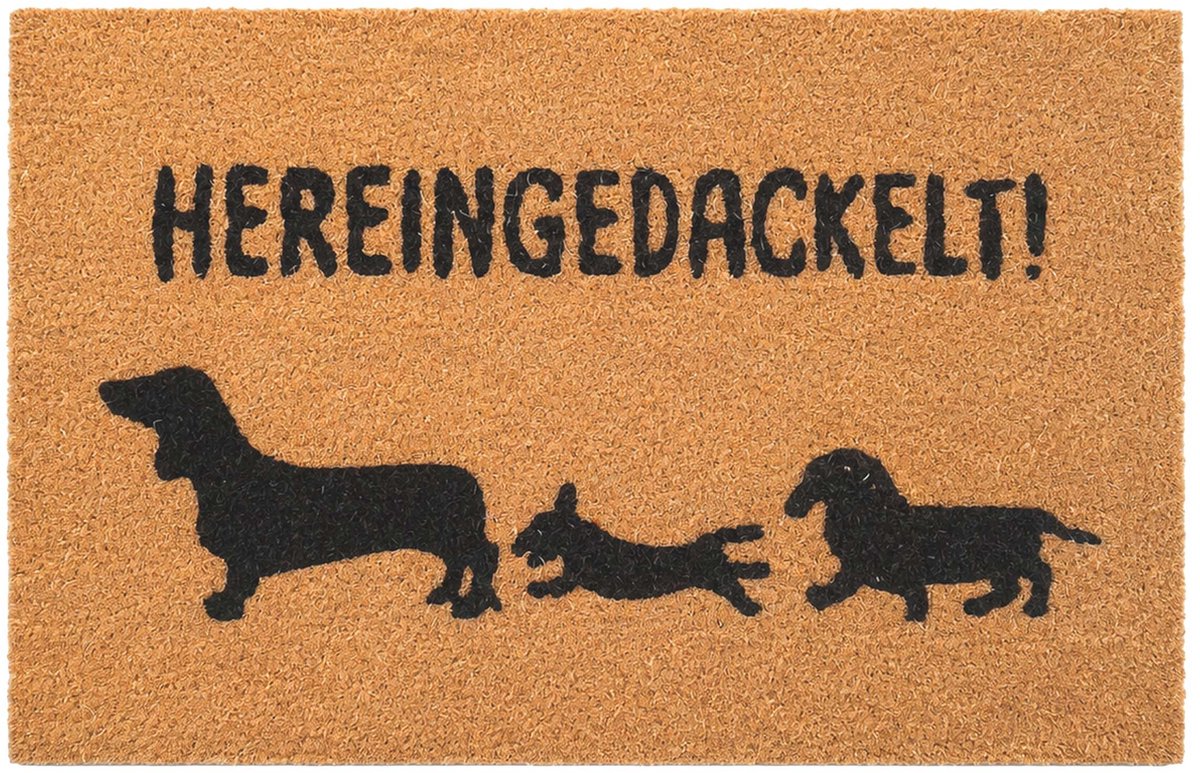 Deurmat kokos - hereingedackelt - 60x40 cm - antislip