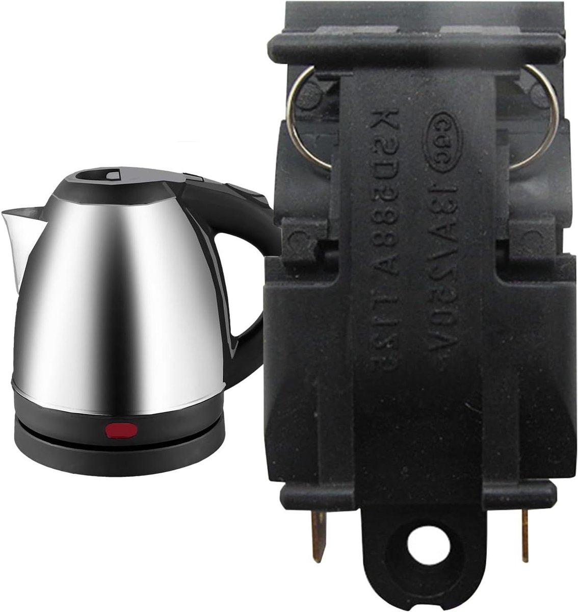 Waterkoker Thermostaatknop - Stoomknop Koker - Water Koken - Veiligheidsbescherming - 13 Ampère - Zwart