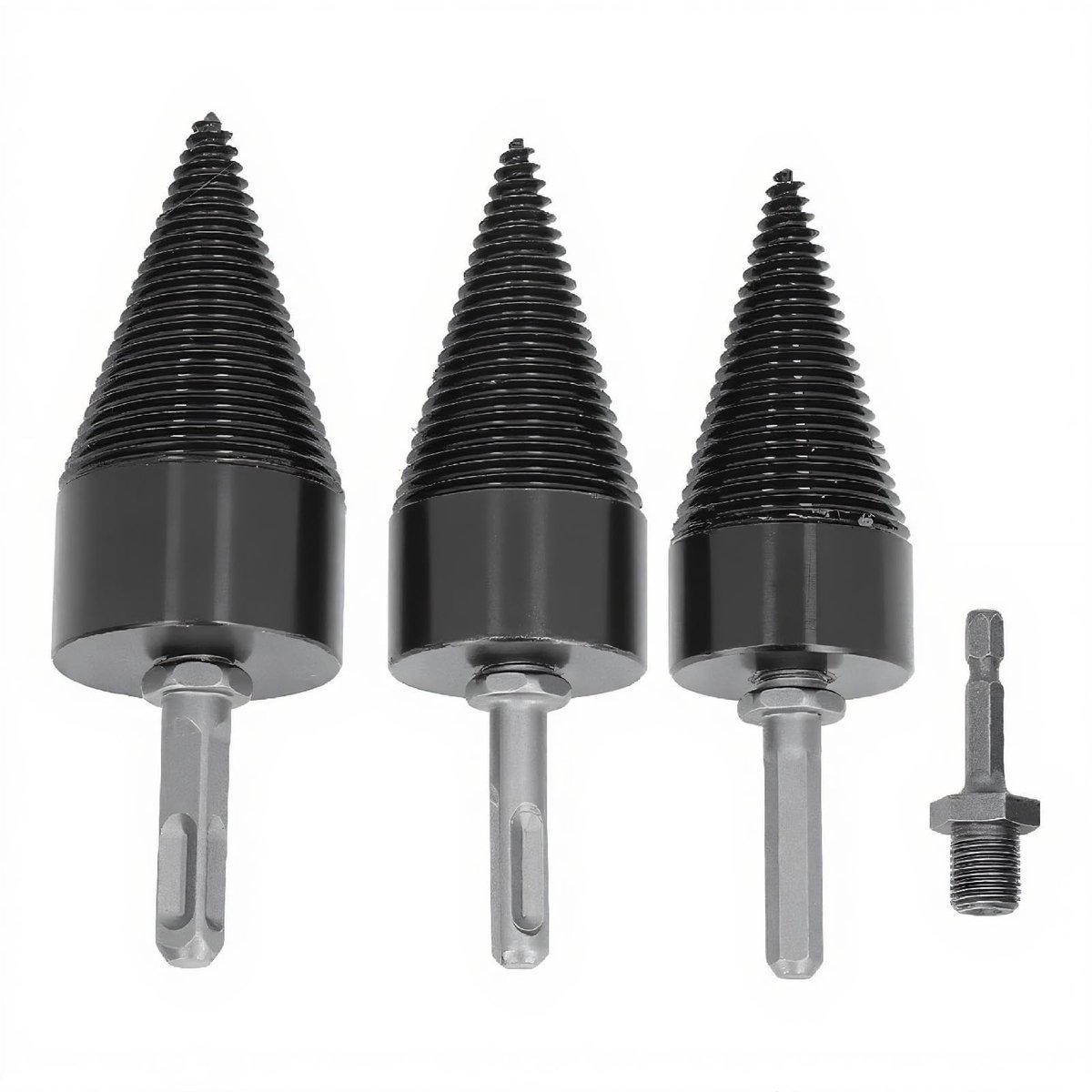 Dailygoody - OmGoods - Dailygoody - Kegelsplitserset - Houtsplijtboren - Zware kwaliteit - 32 mm 42 mm 50 mm - Perfect voor brandhout - Houtboorgereedschap - Geschikt voor p...