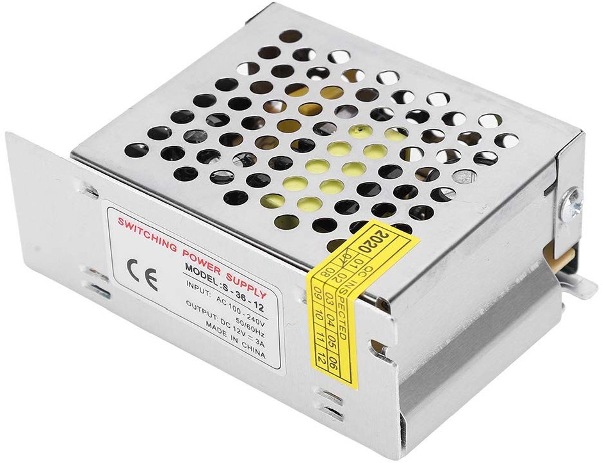 Dailygoody - DC 12V schakelvoeding - Driveradapter met beveiliging - Compact formaat - Efficiënte stroomvoorziening - Geschikt voor industriële toepas...