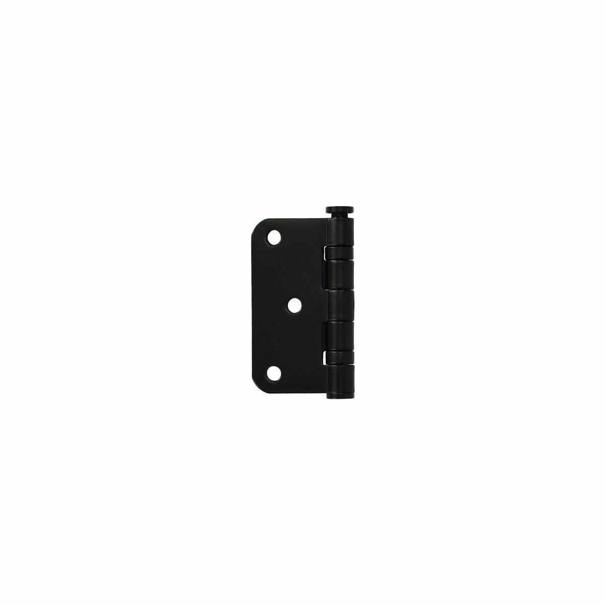 D4E KOGELLAGERSCHARNIER AFGEROND R10MM RVS / ZWART 76X76X2,5MM