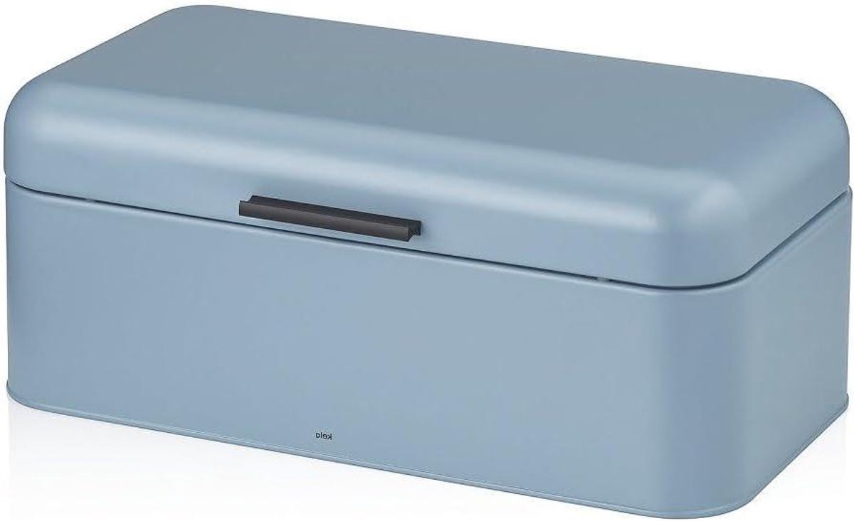 Broodtrommel - Broodmand - Brood bewaren - Met zwart handvat - 425 x 175 x 225 cm - Blauw