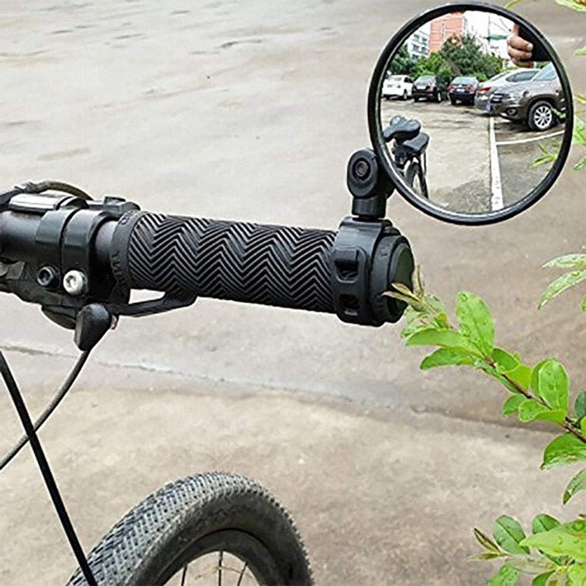 Fietsstuur Spiegel - Achteruitkijkspiegel Fiets - Veilig Fietsen - 360 Graden Rotatie - 15-35 mm Stuur - Zwart