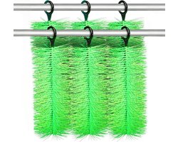 Vijverfilter Borstels - Filterborstels Aquarium - Water Kwaliteit Verbeteren - Spiraalstructuur Nylon Borstels - 110 cm - Groen