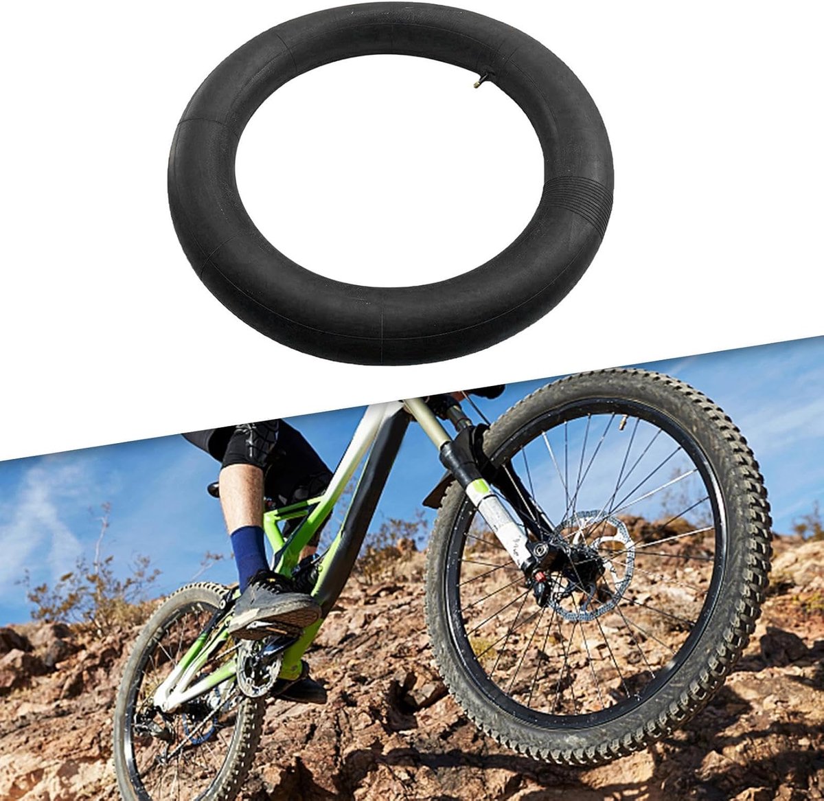 Fietsbinnenband - Binnenband Fiets - Veilige Rit - Hoogwaardig Butylrubber - 34 mm - Zwart