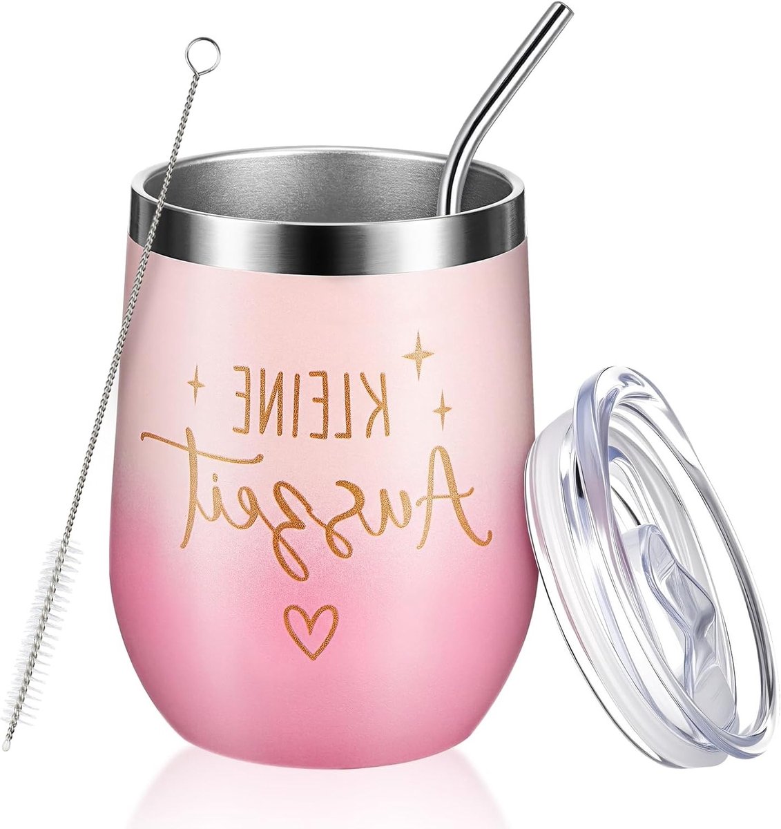 Stainless Steel Thermosbeker 355ml - Dubbelwandige Vacuüm Geïsoleerde Koffiemok met Deksel - Perfecte Cadeau voor Vriendin, Zus of Moeder met Kerst