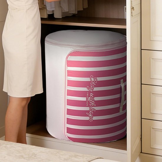 Opberghoes Dekbed - Dekbedtas Opberger - Ruimte Besparen - Compressie Ontwerp - 55 x 45 cm - Roze — afbeelding 2