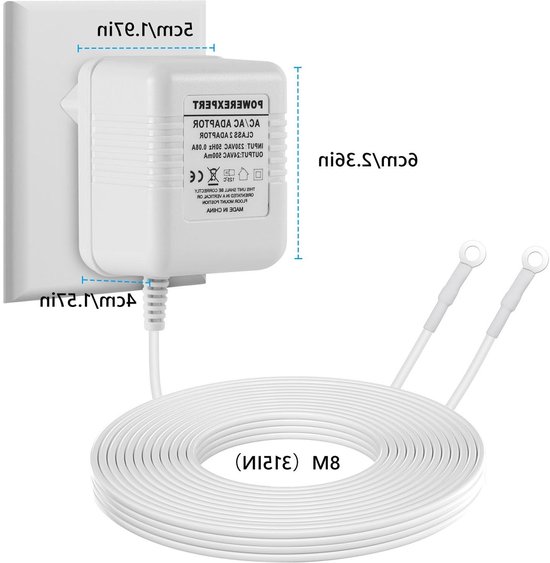 Video Transformer voor Deurbel - 24V/500mA Voeding, Geschikt voor Ring Deurbellen en Andere Modellen, 8M Kabel — afbeelding 5
