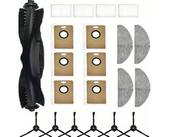 21-delige accessoireset voor Tapo RV30 Max Plus/ RV30 Max/ RV20 Max Plus/RV20 Max stofzuiger - 1 hoofdborstel, 4 filters, 4 dweilpads, 6 stofzakken, 6 zijborstels, vervangingsonderdeel voor Tapo RV30 Max Plus