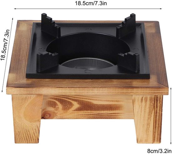Dailygoody - Japanse Stijl Barbecue Grill - Mini Draagbare Grill - Compact voor Buiten - Houtskool Kachel - Geschikt voor Picknicks - Vierkant Model — afbeelding 5