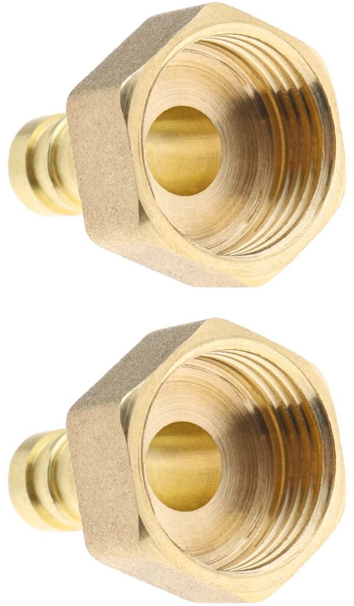 Dailygoody - Slangfitting - Messing - 10mm - 1/2 Inch - Koppeling voor Brandstof en Water - 2 Stuks