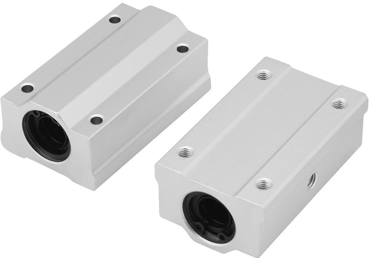 Dailygoody - 12mm Aluminium Linear Motion Ball Bearing Sliding Block - Efficiënt en Duurzaam - Geschikt voor Diverse Machines - 2 S...
