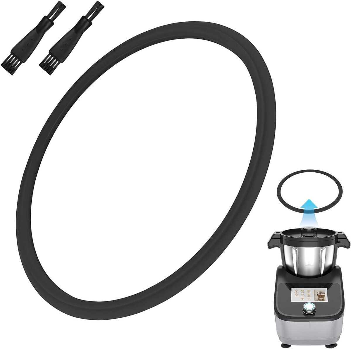 Siliconen afdichting voor Monsieur Cuisine Connect vervangaccessoires met mini schoonmaakborstel set voor optimale prestaties en gebruiksgemak