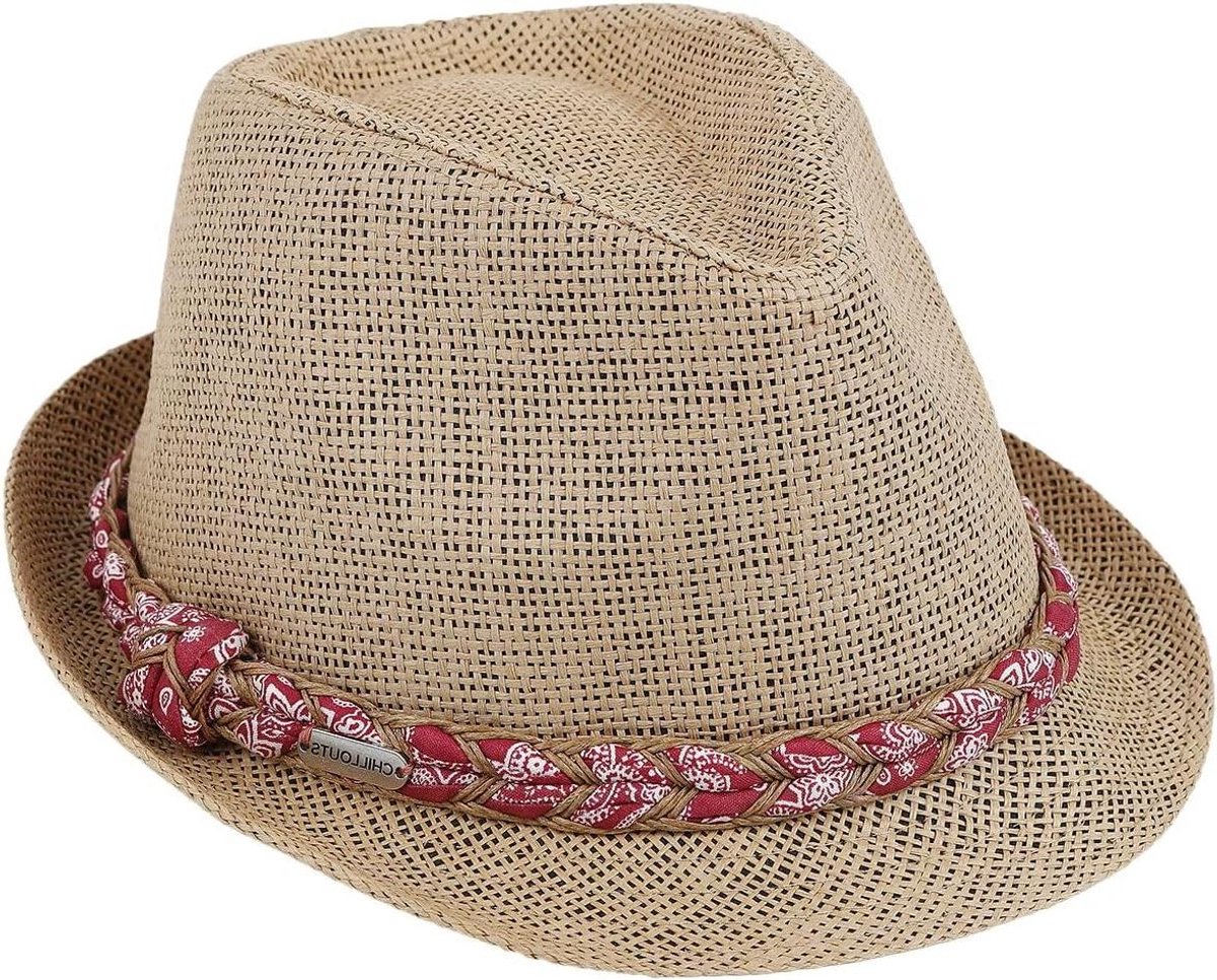 Labasa Hoed - Zomerhoed dames - Bescherming tegen zon - Verstelbare voering - One size - Rood