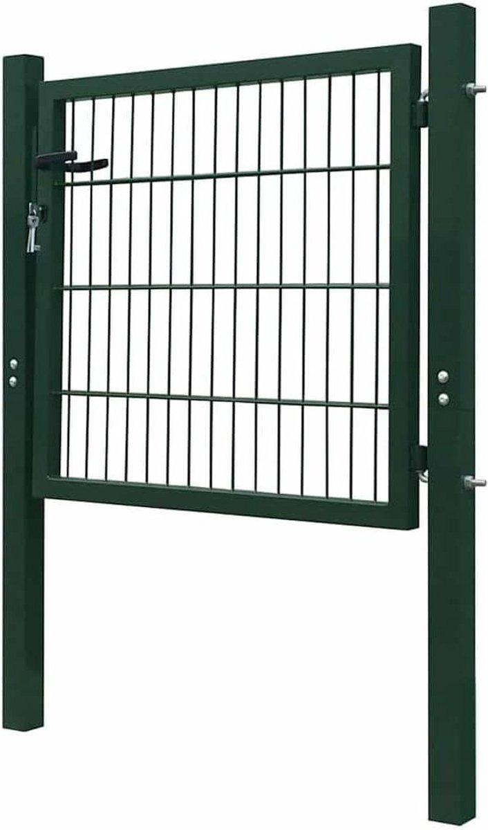 Hekpoort Groen - Tuinpoort Staal - Perceel Afbakenen - Gepoedercoat Staal - 100x80 cm - Gr